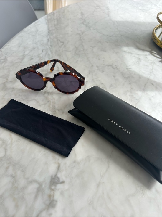 Jimmy Fairly (The Lily) Tortoise Scalloped Sunglasses - Polarized Brown Lenses